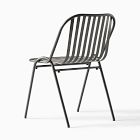 Portside Aluminum Outdoor Round Dining Table (58.5") &amp; Santa Cruz Stacking Dining Chairs Set