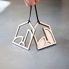 SZKLO Glass Modern Nativity Ornament - Birch wood