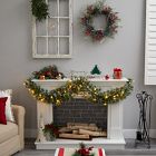 Faux Snow Christmas Garland
