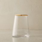 Horizon Lead-Free Crystal Gold-Rimmed Stemless Wine Glass Sets