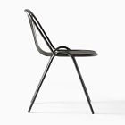 Portside Aluminum Outdoor Round Dining Table (58.5") &amp; Santa Cruz Stacking Dining Chairs Set