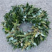 Ruscus Baby Blue Eucalyptus & Rosemary Wreath