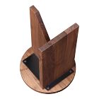 Angled Base Wood Side Table (14")