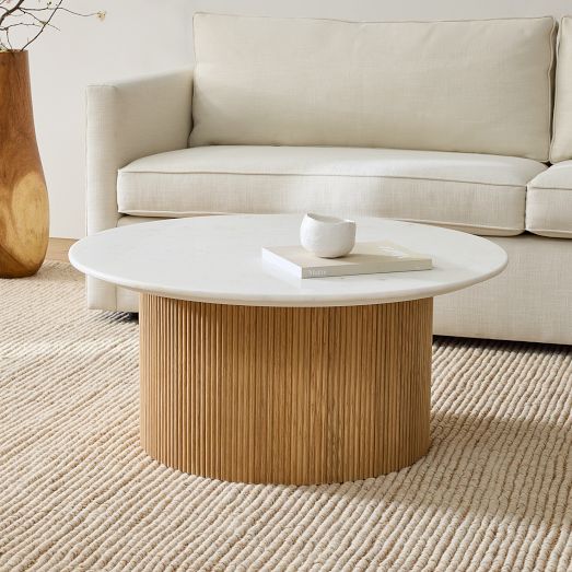 Ellington Marble Round Coffee Table (36") by West Elm