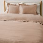 European Flax Linen Merrow Edge Duvet Cover &amp; Shams