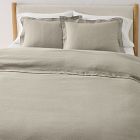 European Flax Linen Merrow Edge Duvet Cover &amp; Shams