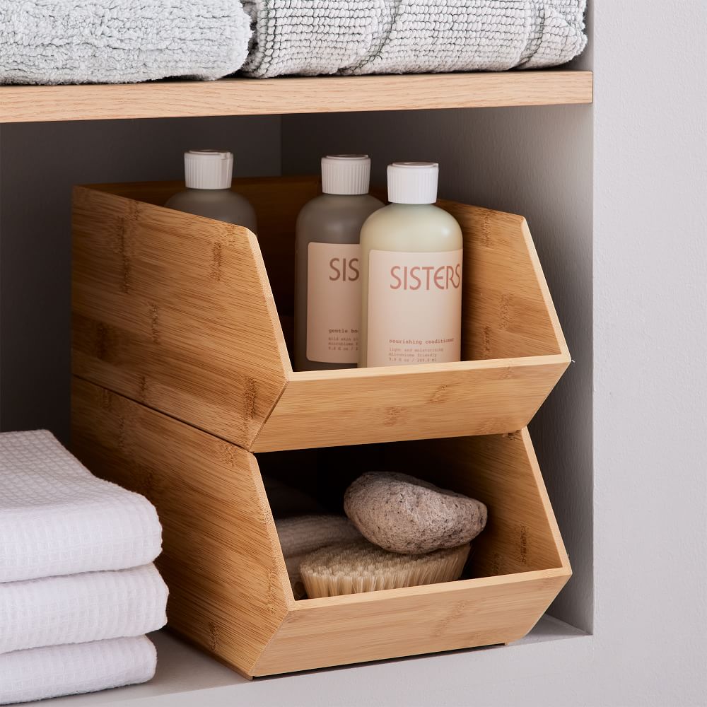 Brockton Bamboo Stacking Boxes (Set of 2)