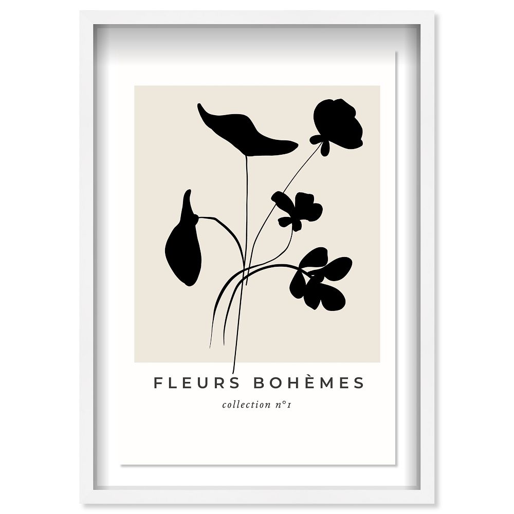 Fleurs Bohemes Silhouette Framed Shadowbox Wall Art by West Elm
