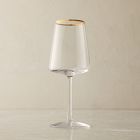Horizon Lead-Free Crystal Gold-Rimmed White Wine Glass Sets