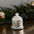 Silver Shimmer Metallic Cloche Candles - Balsam Cedar