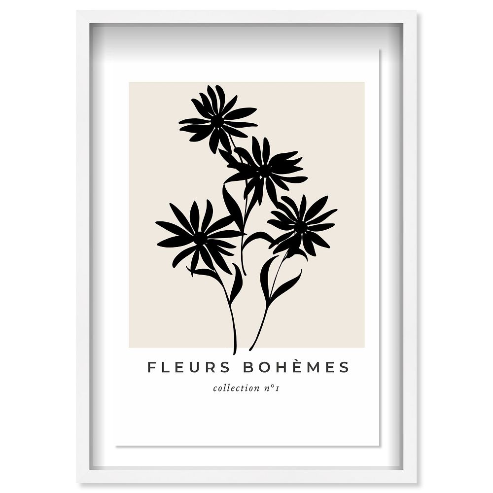 Fleurs Bohemes Daisies Framed Shadowbox Wall Art by West Elm