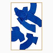 Blue Fans of Paint Framed Wall Art