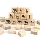 Everwood Friends African Safari Animals Wooden Matching Game