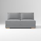 Open Box: Build Your Own Dalton Sectional, Armless Double - Performance Washed Canvas Storm Gray, Almond