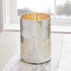 Open Box: Etched Glass Candleholders, Tall (12") - Antique Silver