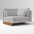 Open Box: Harmony Extra Deep Corner - Performance Chenille Tweed Storm Gray, Dark Walnut