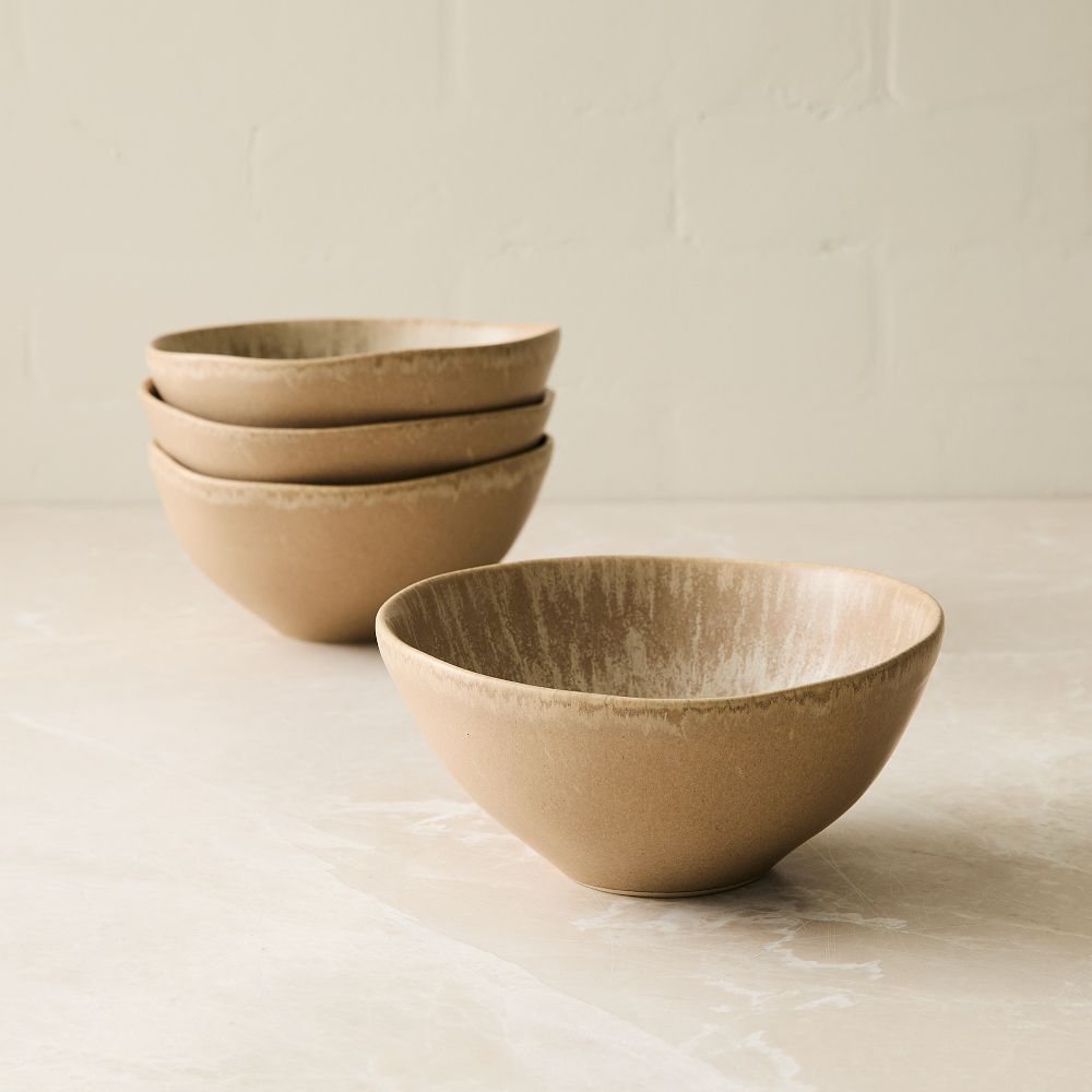 Oyku Stoneware Cereal Bowl Sets - Putty, Set of 4