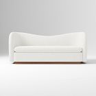 Open Box: Kaufman Sofa (76") - Performance Chunky Boucle White, Cool Walnut