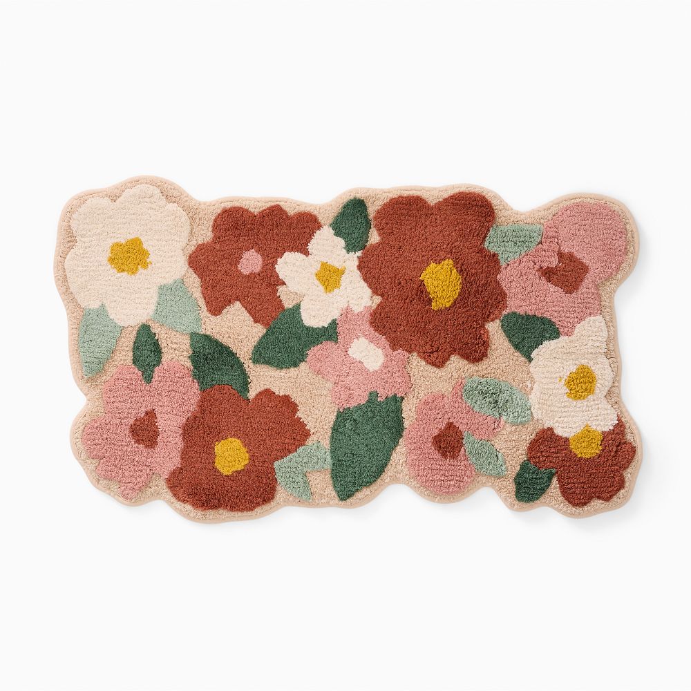 Wildflower Bath Mat - Pink Peony