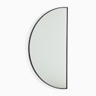 Open Box: Half-Moon Metal Wall Mirror, Large (60"W x 30"H) - Dark Bronze