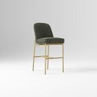Open Box: Jack Metal Frame Counter Stool (26") - Performance Distressed Velvet Green Spruce, Champagne Bronze
