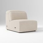Open Box: Leo Non-Motion Armless Single - Yarn Dyed Boucle Alabaster