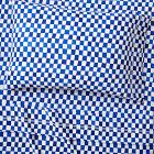 Open Box: Checkered Sheet Set, Cobalt, Full