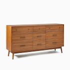 Open Box: Mid-Century Storage 9-Drawer Dresser (70") - Acorn