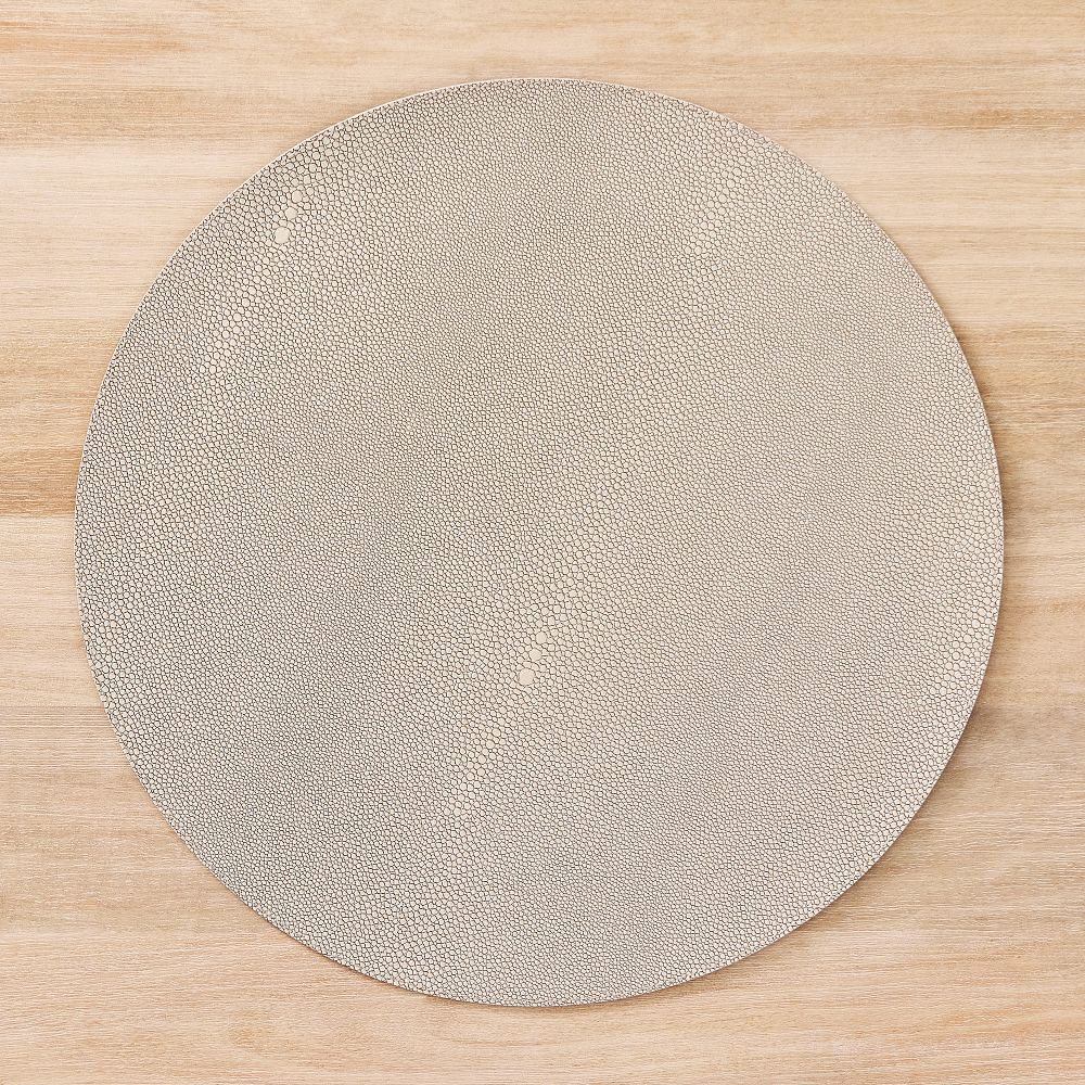 Easy-Care Round Placemats - Gray, Set of 4