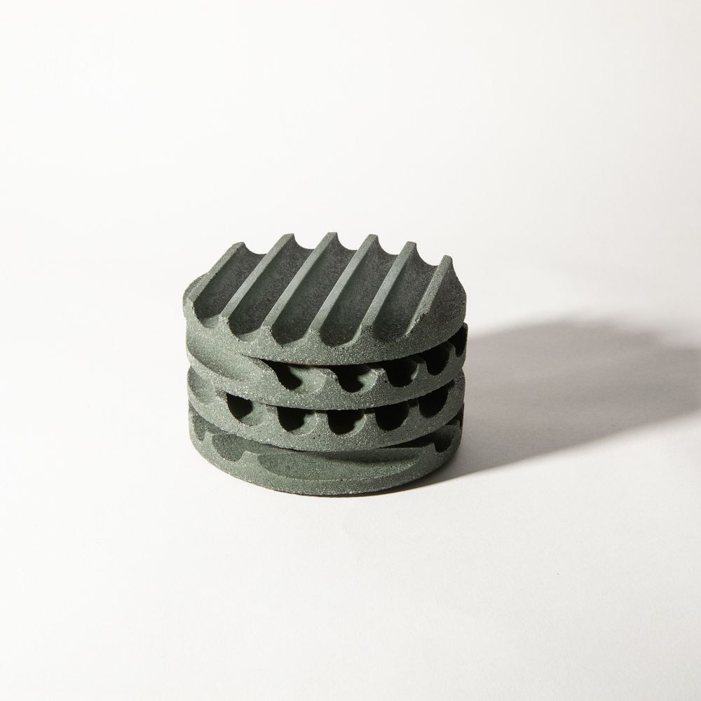 Pretti.Cool Terrazzo Coaster Set - Dark Green
