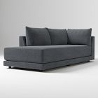 Open Box: Melbourne Left Arm Bumper Chaise - Performance Distressed Velvet Graphite