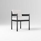 Open Box: Halsey Dining Arm Chair - Performance Coastal Linen White, Black