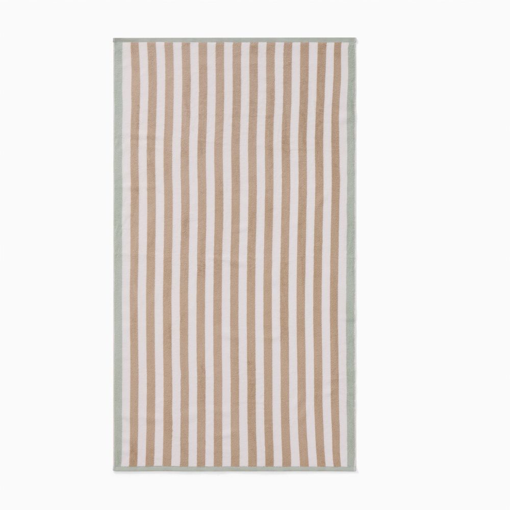 Biarritz Woven Stripe Beach Towel - 40" x70", Sand
