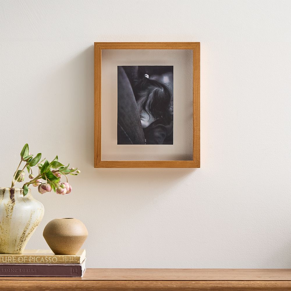 Floating Wood Gallery Frames - Wheat, 10"x12"