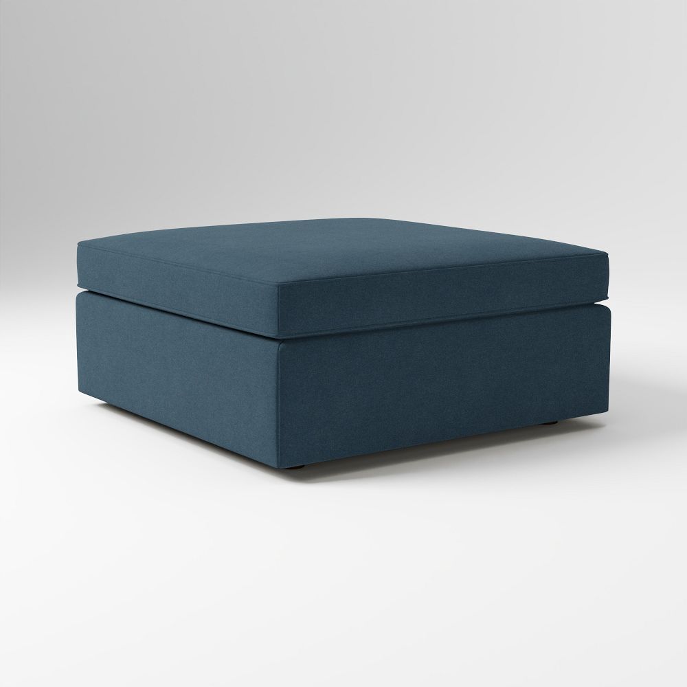 Harris Storage Ottoman, Performance Velvet Petrol