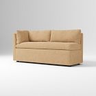 Open Box: Shelter Left Arm Bench - Performance Distressed Velvet, Camel