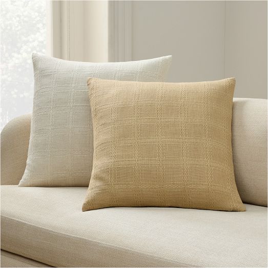 Woven Windowpane Pillow Cover by West Elm