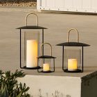 Rattan-Handled Iron Lanterns