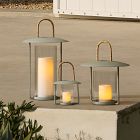 Rattan-Handled Iron Lanterns