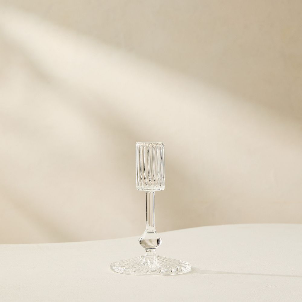 Solei Glass Taper Holders - 4.5"H