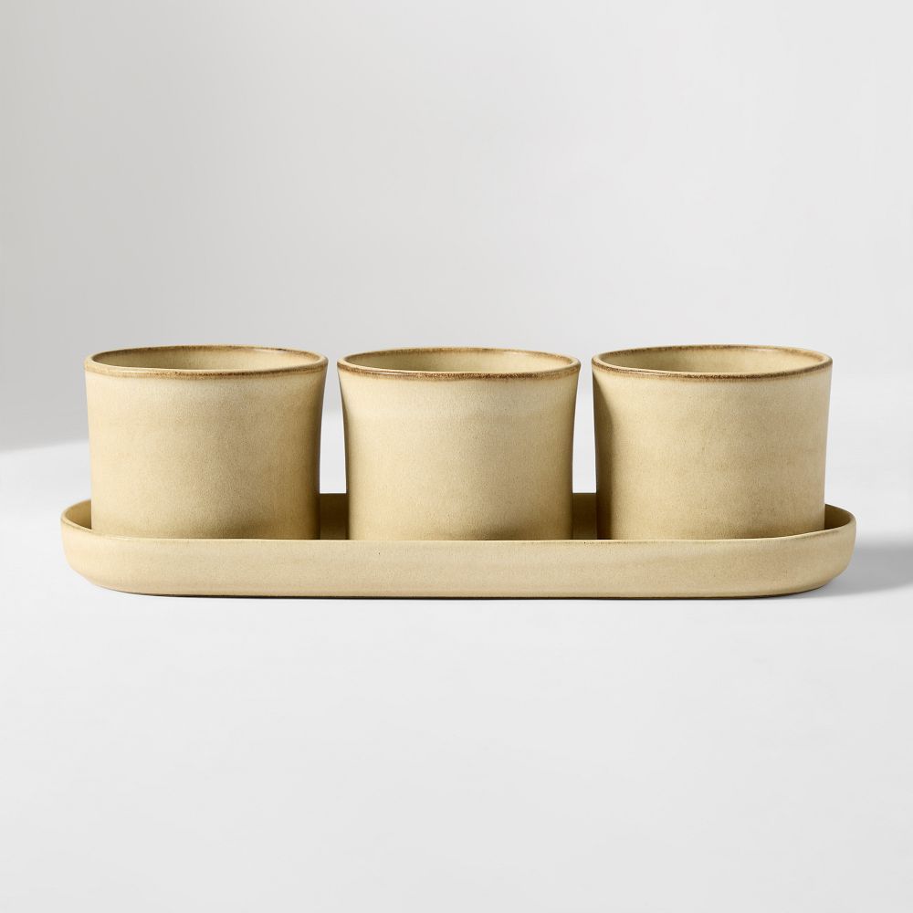 Herb Planter Trio - Beige