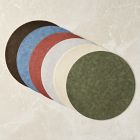 Easy-Care Round Faux Leather Placemats