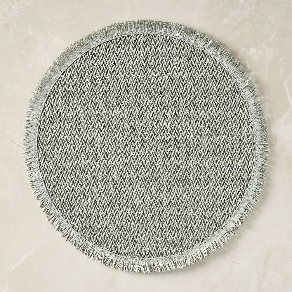 Paper Round Placemat Sets - Sea Foam, Set of 4