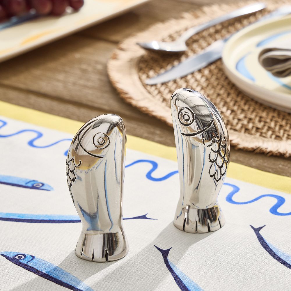 Sardine Metal Salt & Pepper Shakers