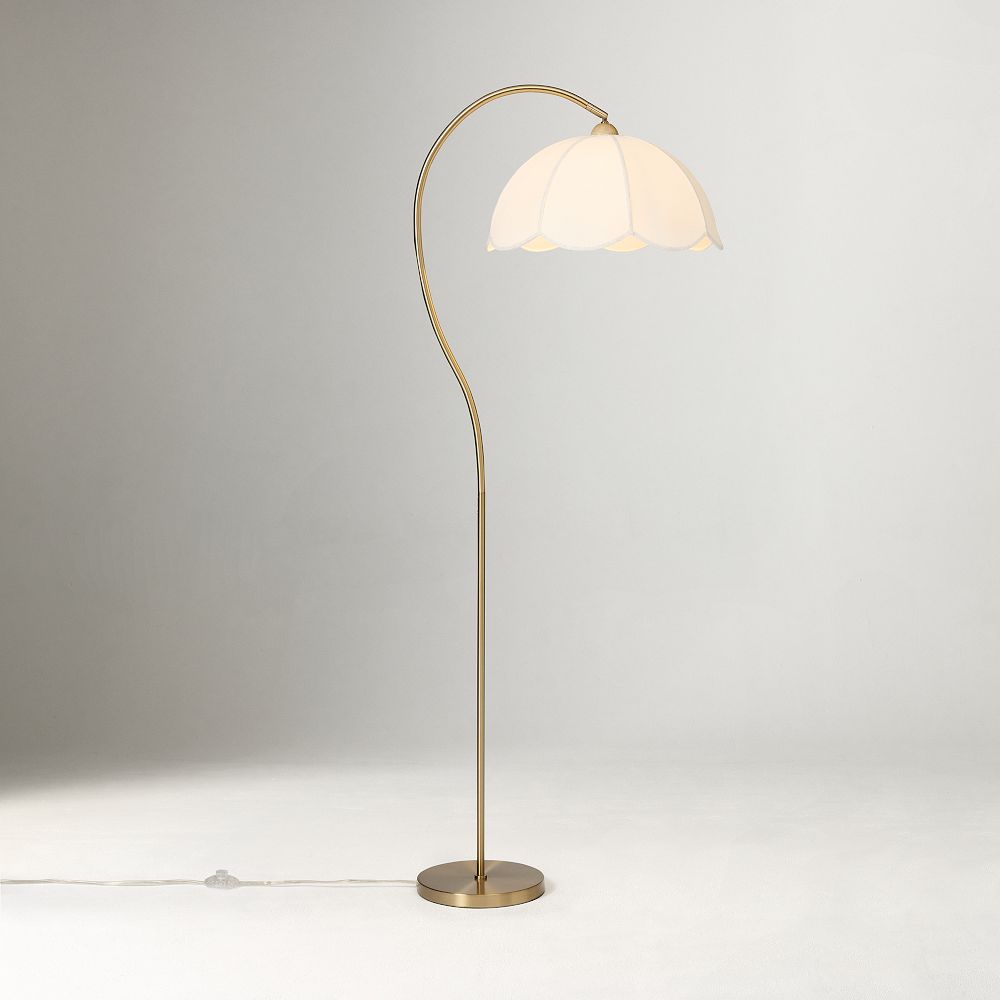 Fleur Floor Lamp (62") - Linen, 62"