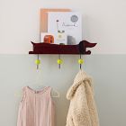 Dachshund Shelf with Hooks (16")