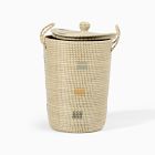 Woven Cord Lidded Hamper