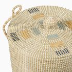 Woven Cord Lidded Hamper
