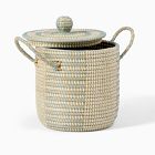 Woven Cord Lidded Storage Bin