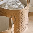 Round Leather Handled Baskets